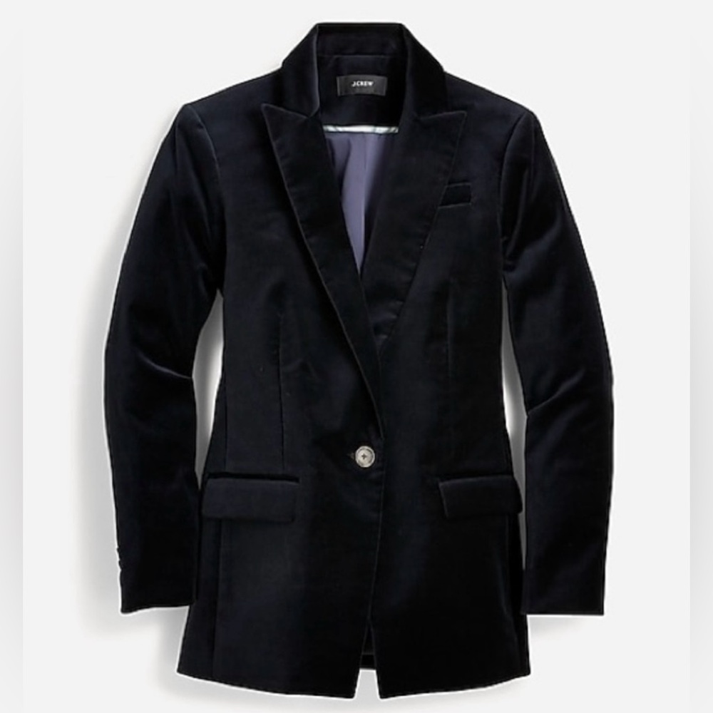 JCrew Willa blazer in stretch velvet